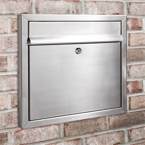 wall mounted stainless steel letter boxes|stainless steel lockable mailbox.